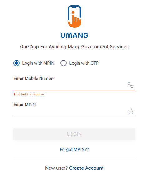 UMANG Login and Registration