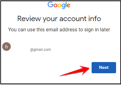 Review your account info